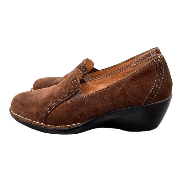 Softspots Dark Camel Color Womens Shoes Sz 8.5 Arch Support Leather Accents EUC - Picture 4 of 9